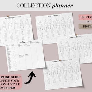 May include: Printable or digital collection planner with fashion figure templates. Includes a one-page guide to define your personal style.