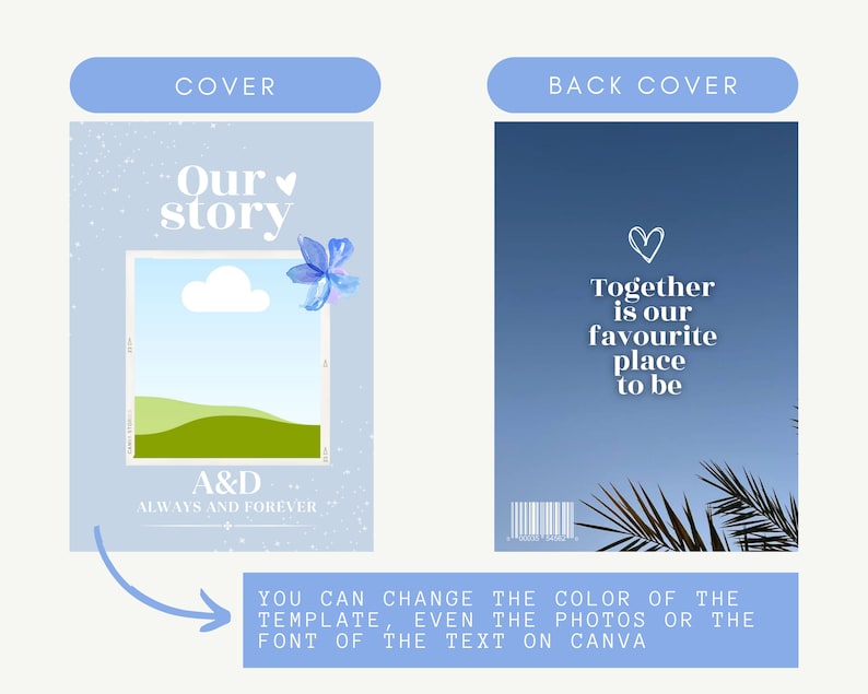 Photo Album Template, Printable Photo Album, Digital Canva Template