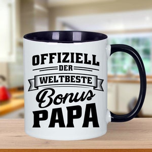 Ceramic cup Officially the world's best bonus dad Bonus dad - ceramic cup coffee cup - dishwasher safe - customizable with photo