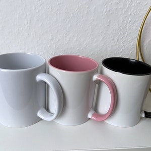 Personalisierte Tasse Zu deiner Kommunion personalisiert mit Vornamen und Datum Regenbogen Keramiktasse Namenstasse Erstkommunion Bild 4