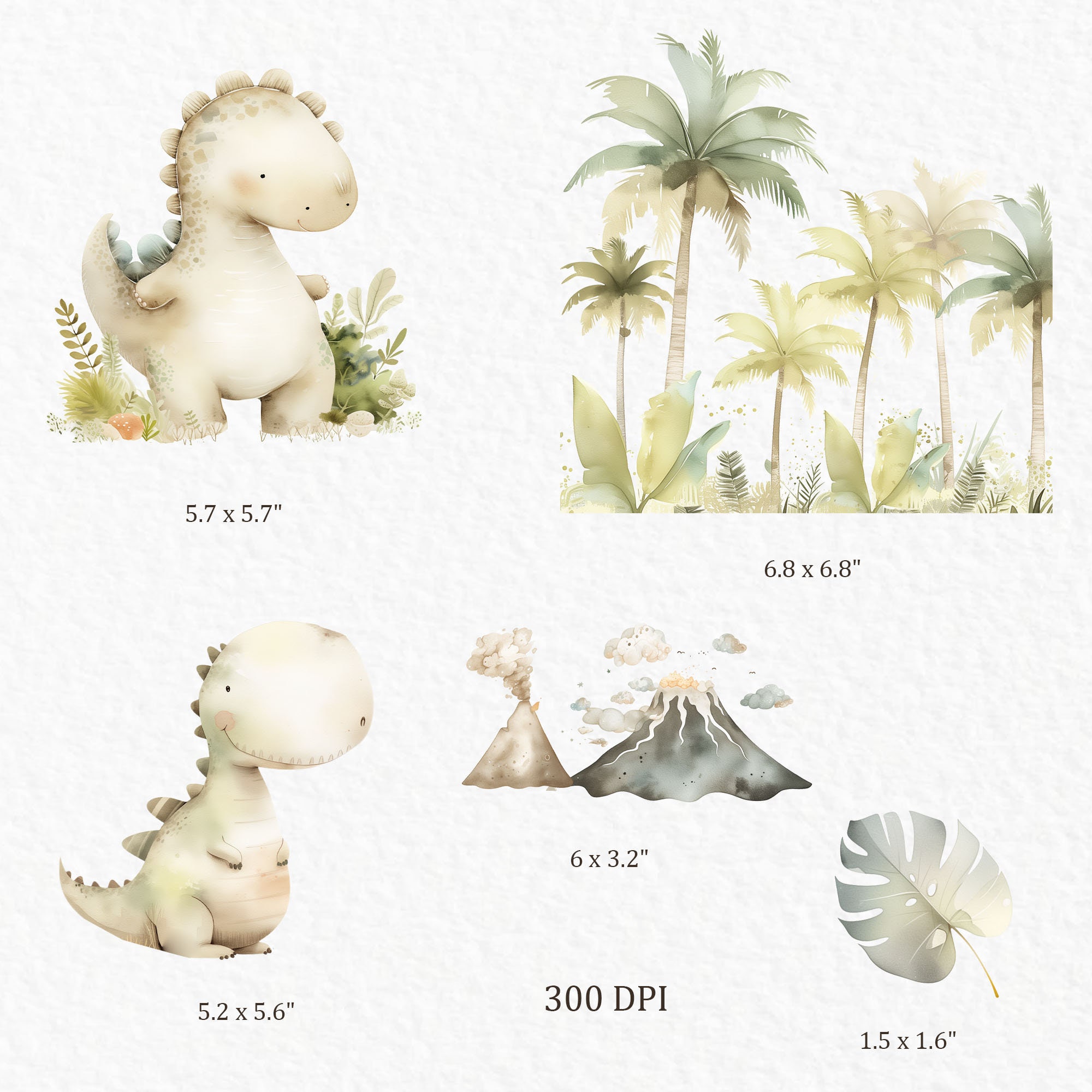 Watercolor Dinosaur Clipart - Baby Dinosaur Png Baby Shower Birthday ...