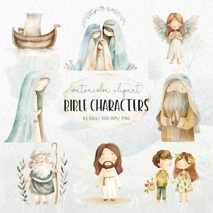 Bible character watercolor clipart PNG #w49