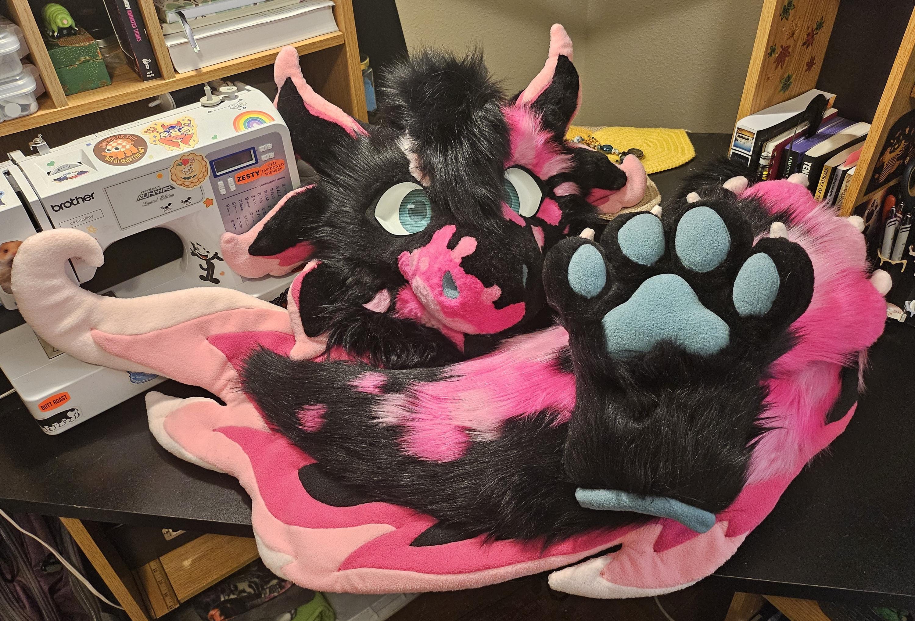 Axolotl HQ Fursuit Mini Partial - Etsy