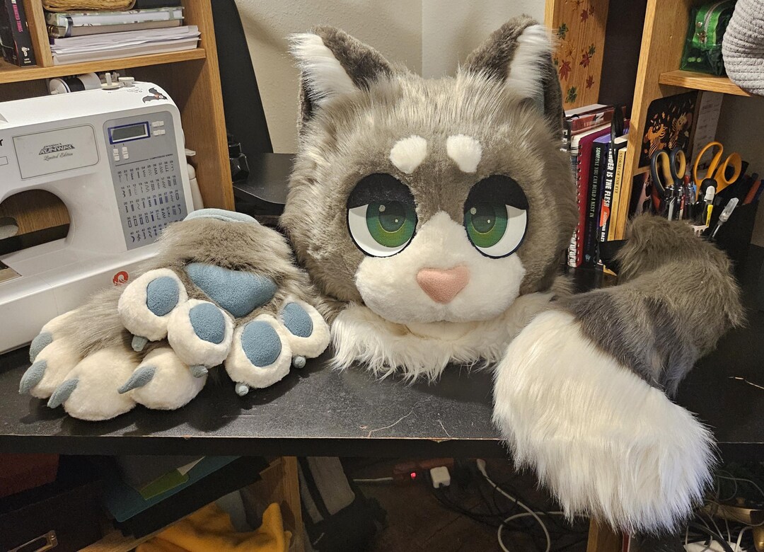 Grey Cat (HQ) Premade Mini Partial Fursuit - Etsy