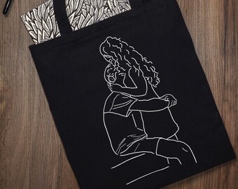 Tote Bag personnalisé avec photo transformée en croquis