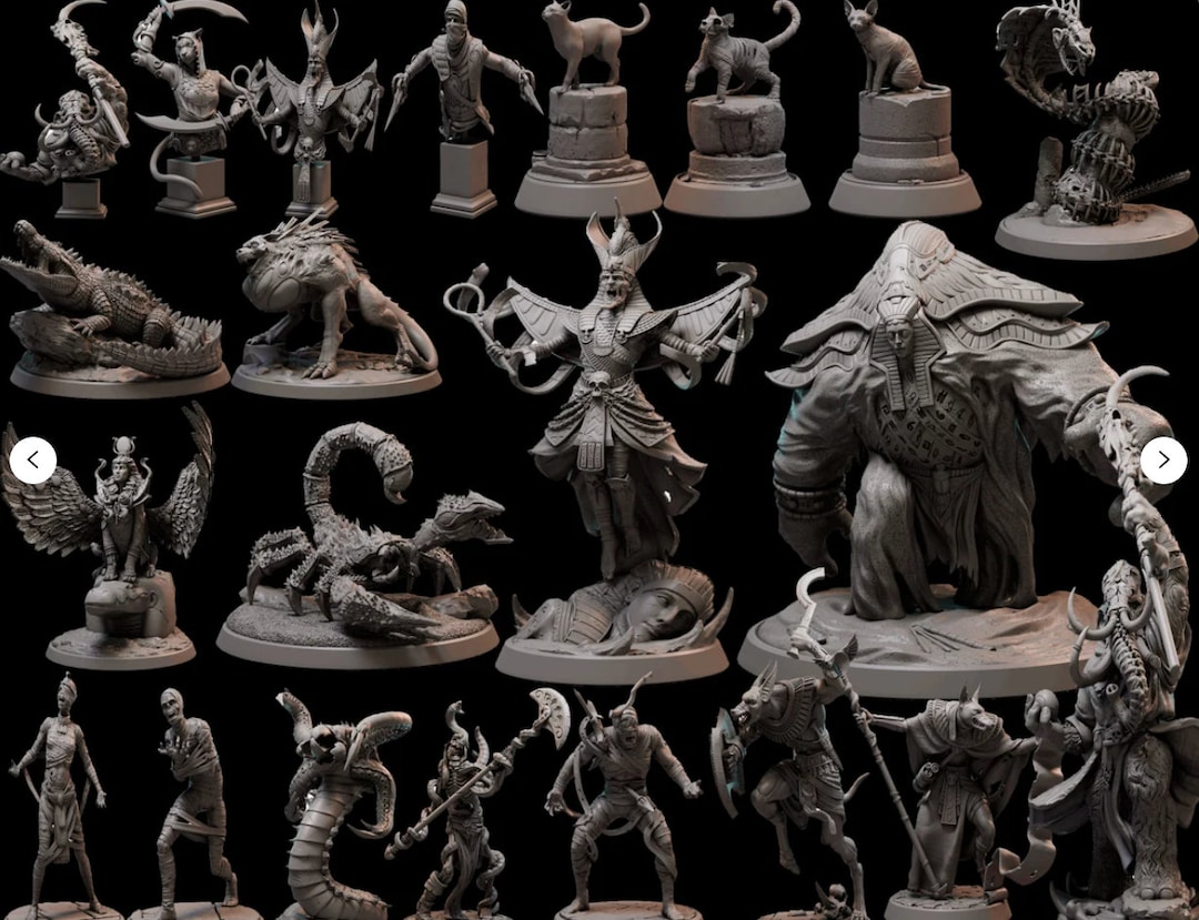 Dnd Minis / 3D Dnd Miniatures Dnd Pack / 3D Printer Files / STL Pack