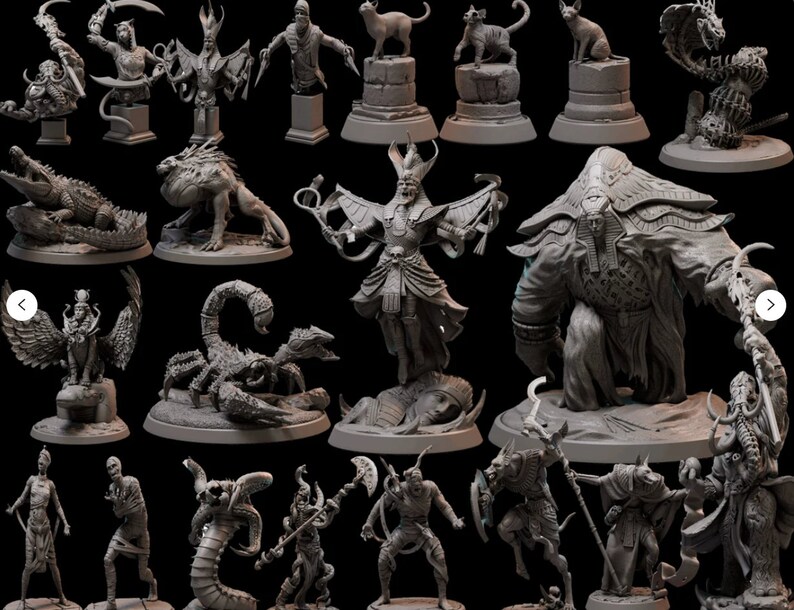 Dnd Minis / 3D Dnd Miniatures Dnd Pack / 3D Printer Files / - Etsy ...