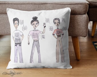 Say hello Svg pillow,  watercolor Svg, cartoon png, art, digital Sublimation design, png file, custom print, design, instant download svg.