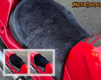 Merino Lambskin Motorcycle Seat Cover: Comfort Ride Protector