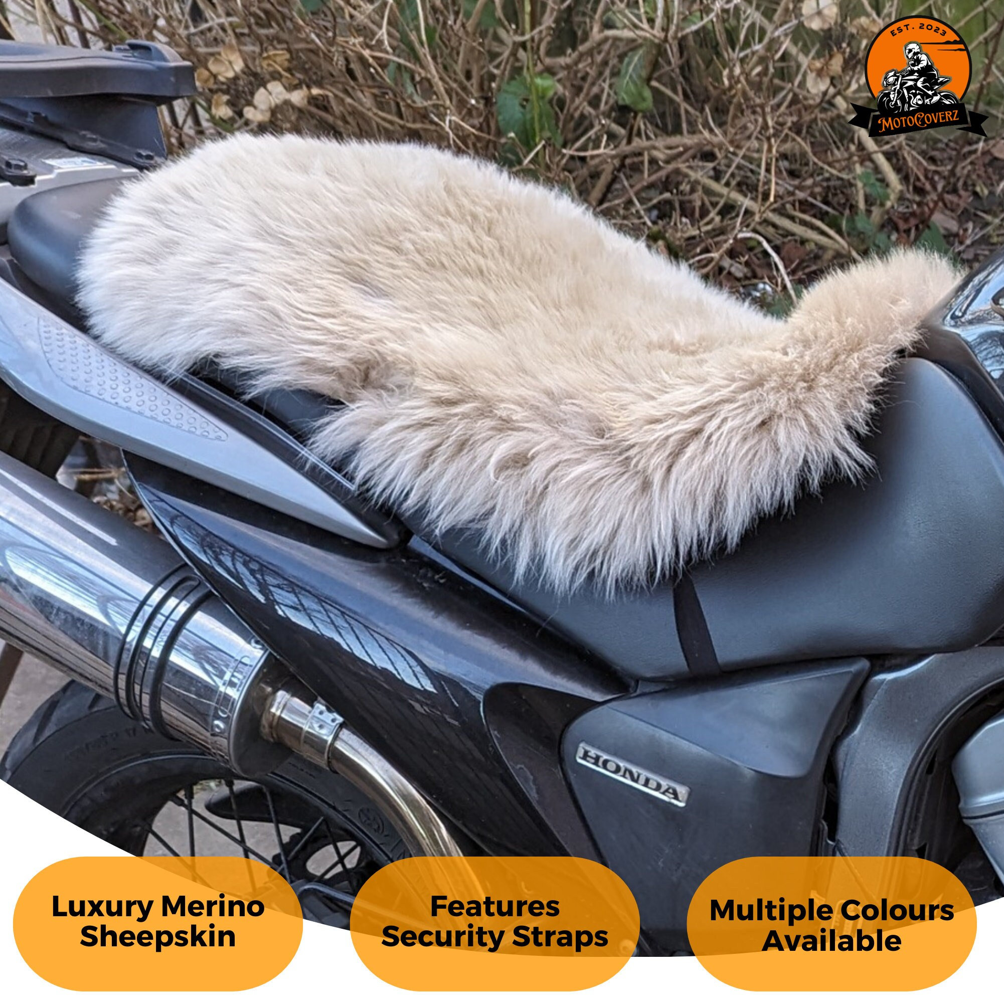 Motorcycle Sheepskin Seat Cover Etsy UK