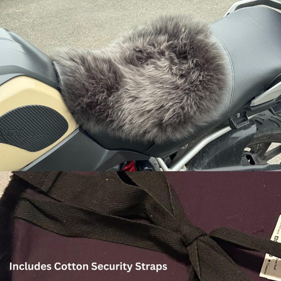 Sheepskin Motorcycle Seat Cover Adventure Motorbike Tour
