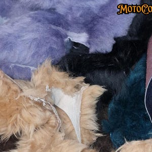 1 kg de retales de piel de oveja premium: mezcla de merino y lana larga británica