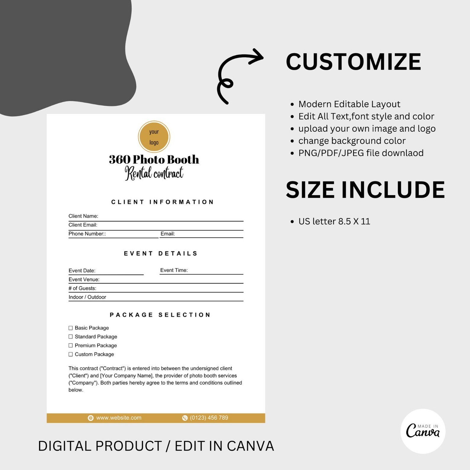 360 Photo Booth Contract Template Photo Booth Agreement Contract 360 Photo Booth Contract Template Photo Booth Agreement Contract
