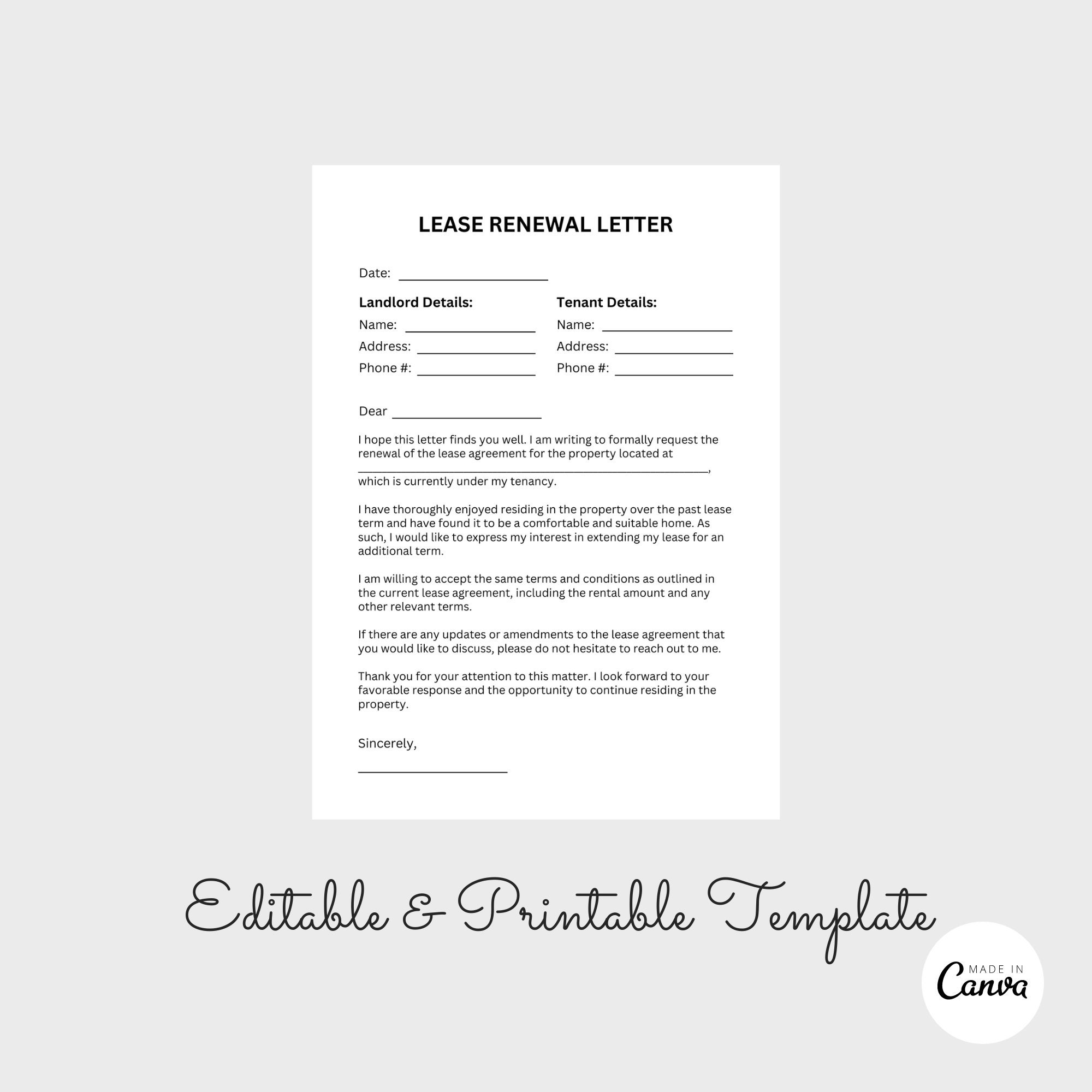 Lease Renewal Notification Template, Lease Renewal Form, Lease Renewal Letter - Etsy lease-renewal-notification-template-lease-renewal-form-lease-renewal-letter-etsy