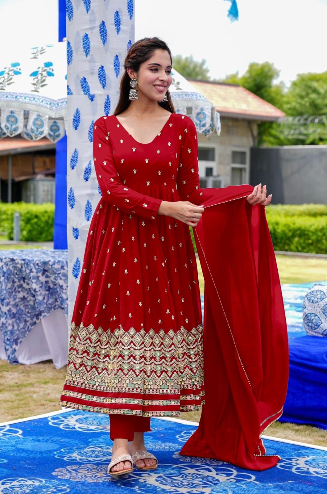 Red kurtis for best sale ladies