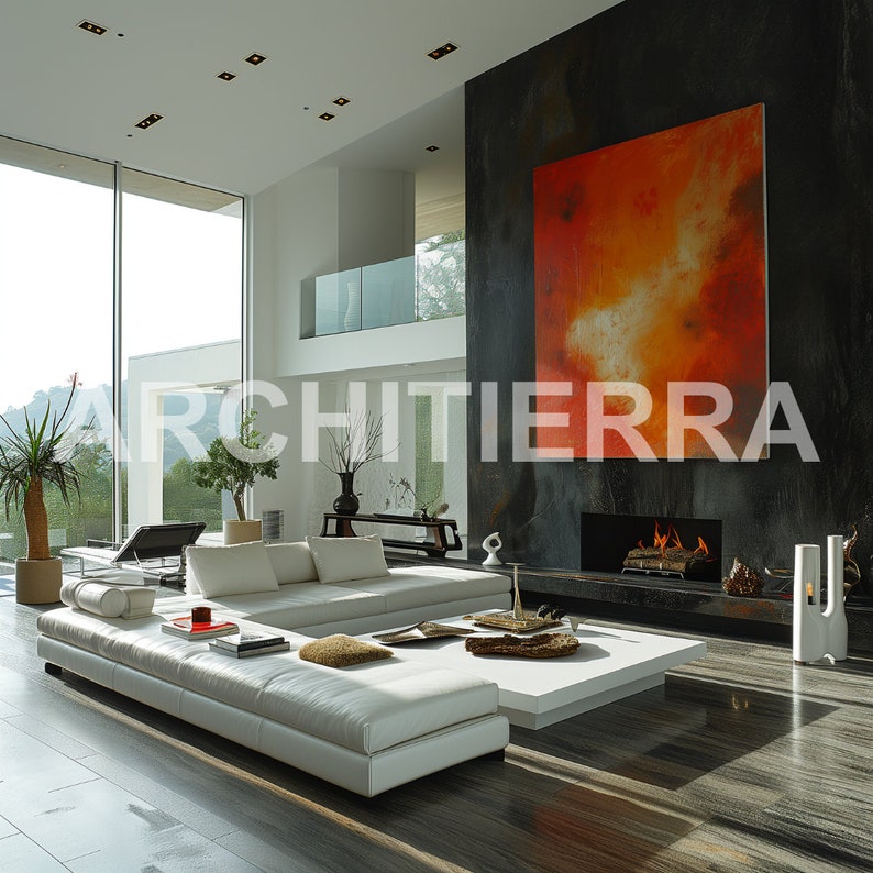 Modern Marble House Stock Images Marble Living Room With Scenic View Mockup Interior Design