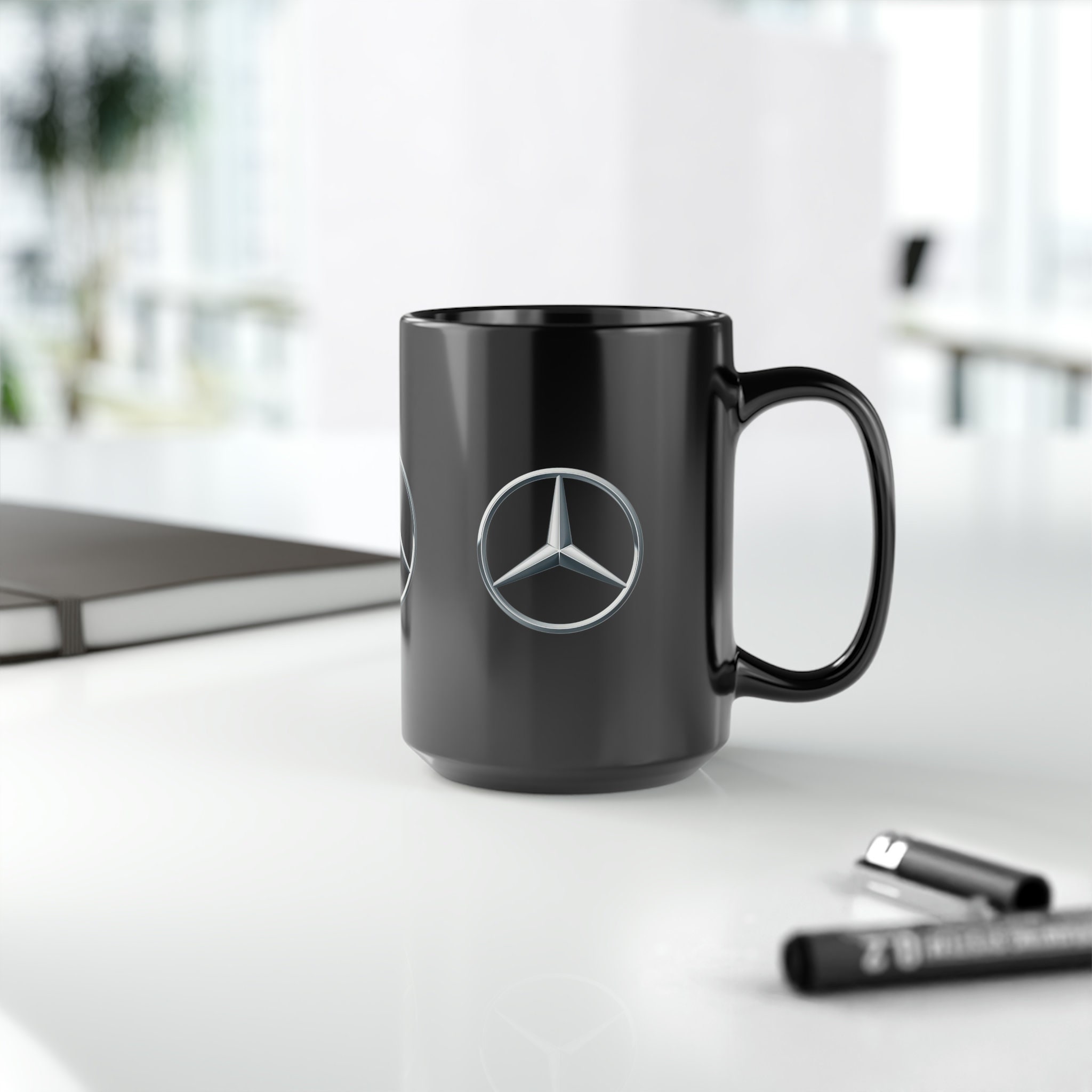 SOUVENIR / GIFT / Mercedes-Benz Black Mug, 15oz