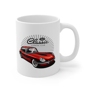 Jaguar E-Type Coupe Mug | Classic Car Enthusiast | 11oz Ceramic Coffee Cup