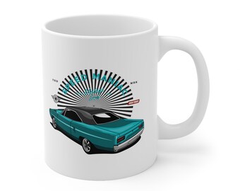 1970 Plymouth Roadrunner Mug Classic Car Enthusiast Gift 11oz Car Ceramic Coffee Cup