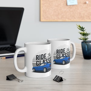 1970 Datsun 240Z Mug on a 11oz Ceramic Coffee Cup as Retro Car Design