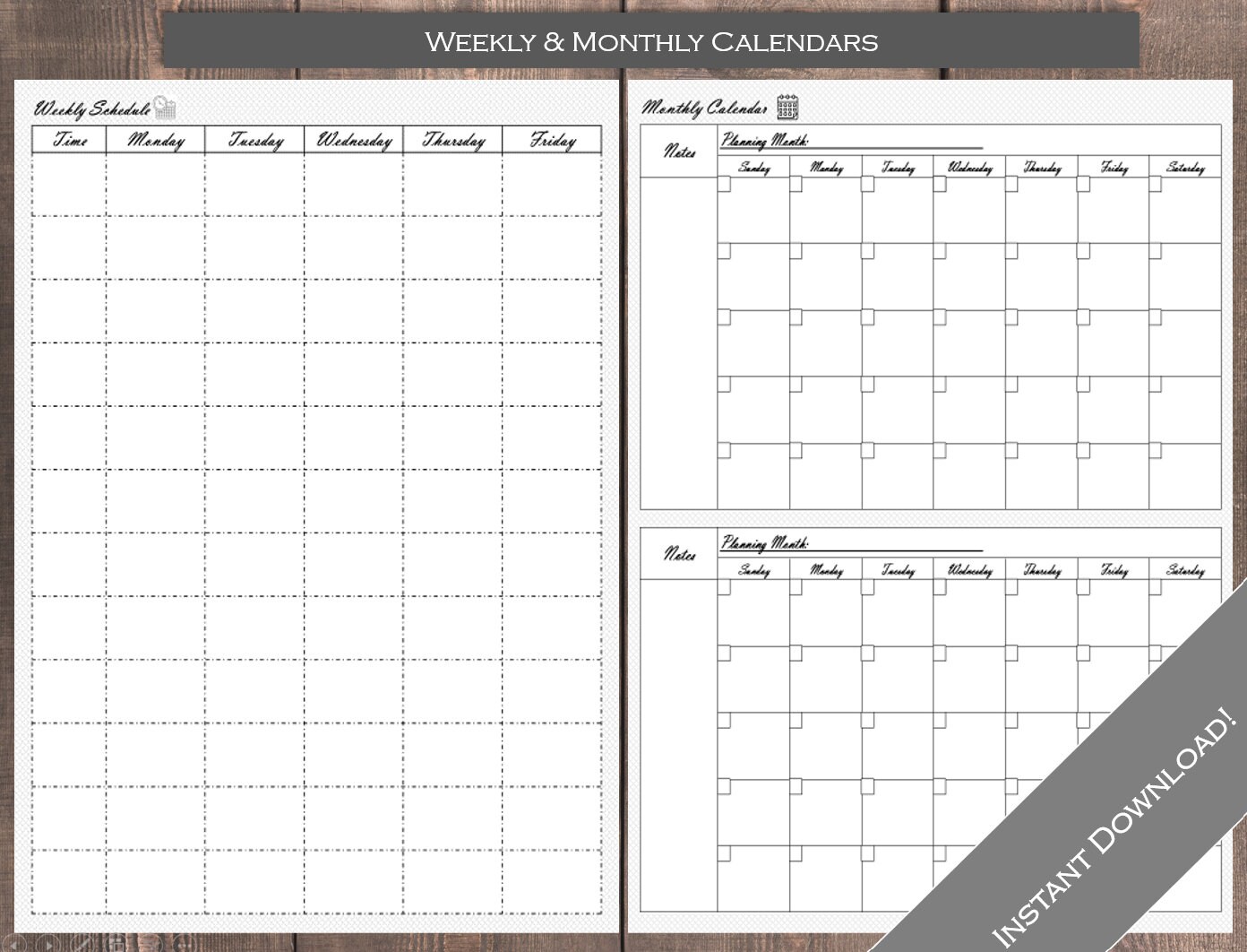 Teacher Lesson Planner and Record Book Printable Planner Cat Etsy