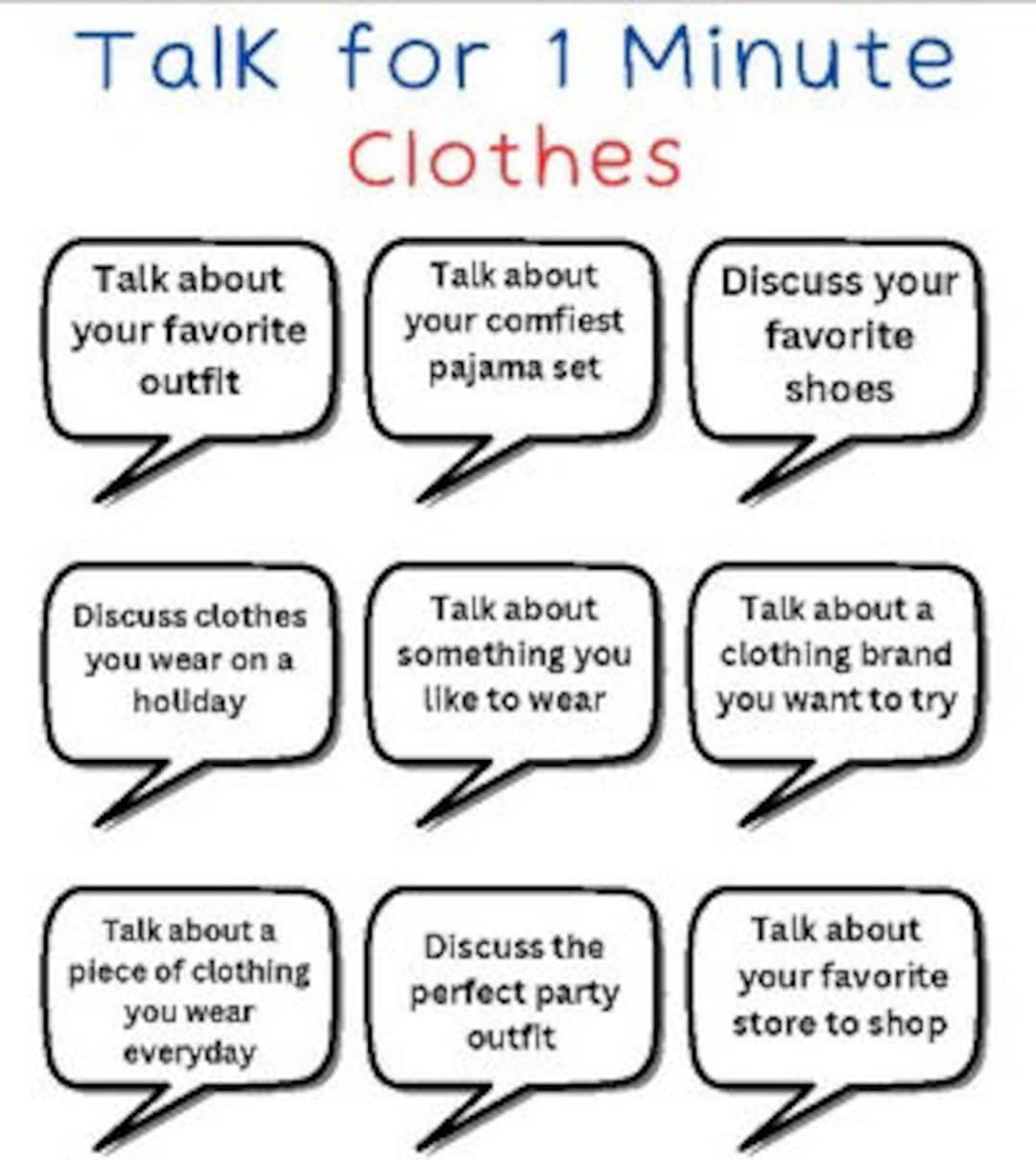 Talk for 1 Minute Etsy