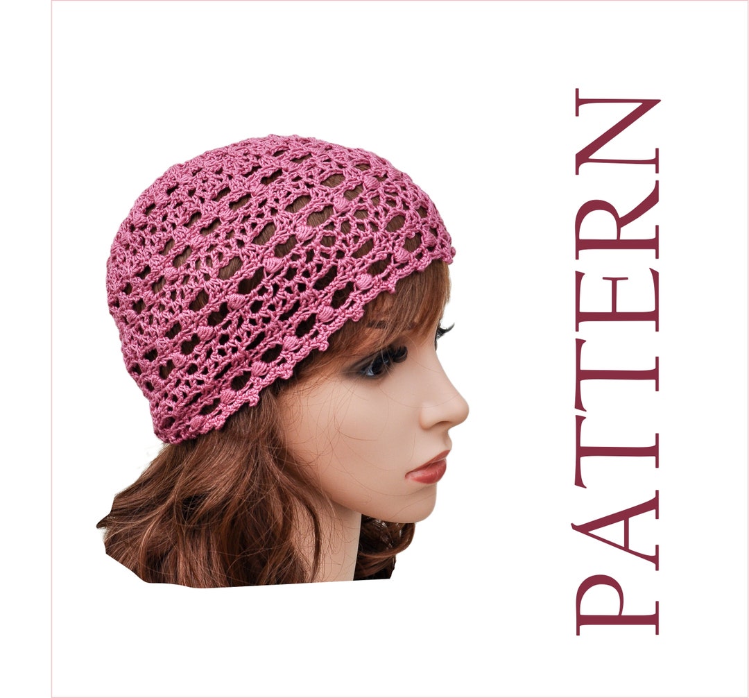 Crochet Beanie Pattern Lacy Hat Pattern for Women - Etsy