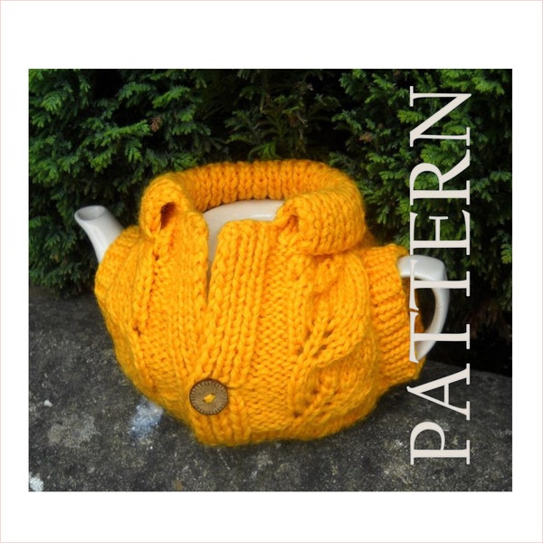 Sweater tea cosy knitting pattern Teapot warmer gift for mom coworker