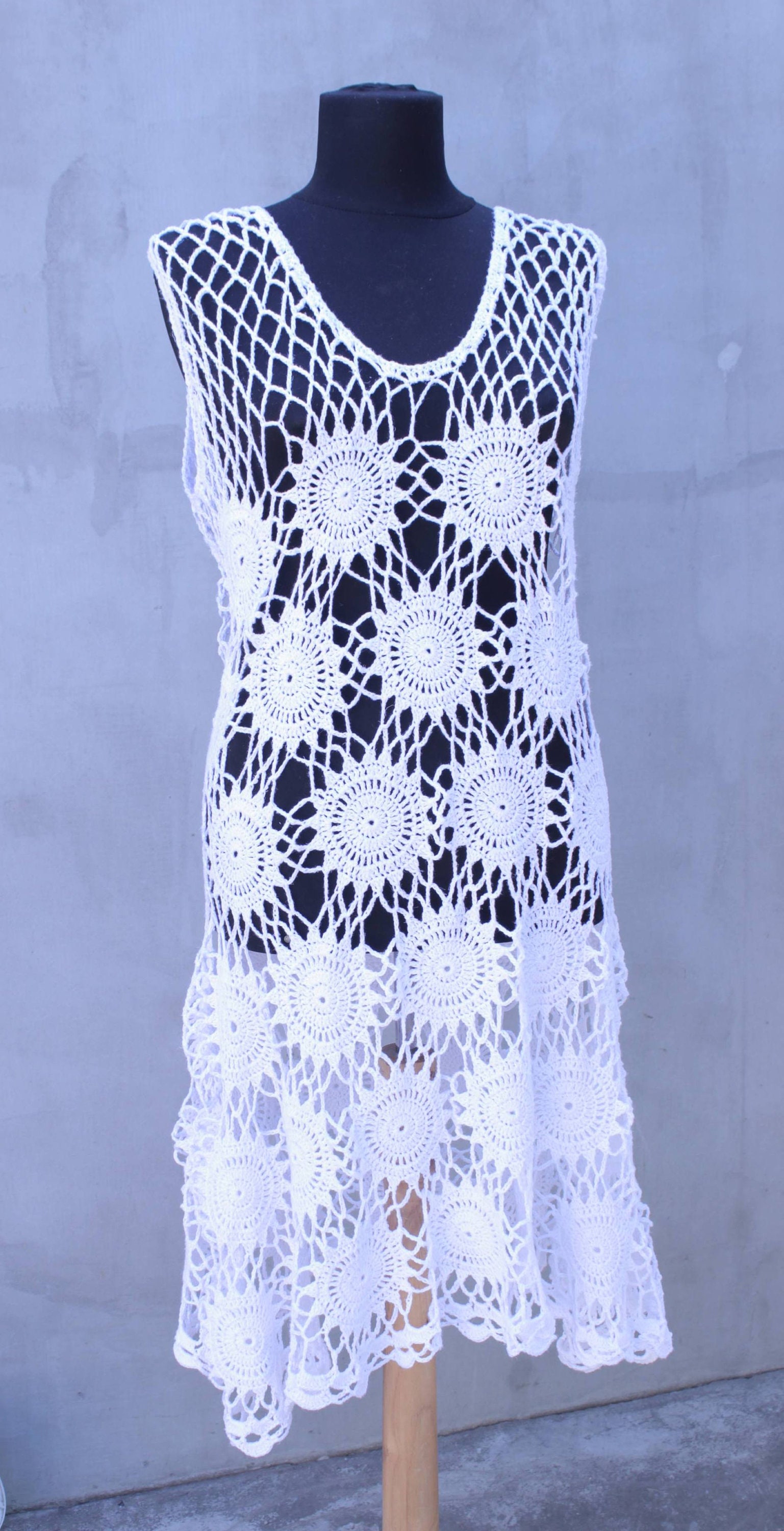 Plus Size Crochet Beach Dress Pattern V Neck S M L XL XXL 3XL - Etsy Plus Size Crochet Beach Dress Pattern V Neck S M L XL XXL 3XL - Etsy