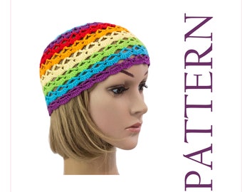 Rainbow summer LGBT pride Crochet hat pattern