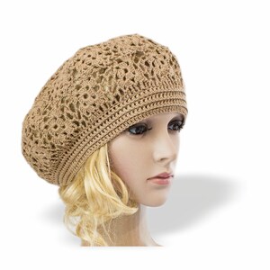 Granny square hat Crochet summer beret pattern image 2