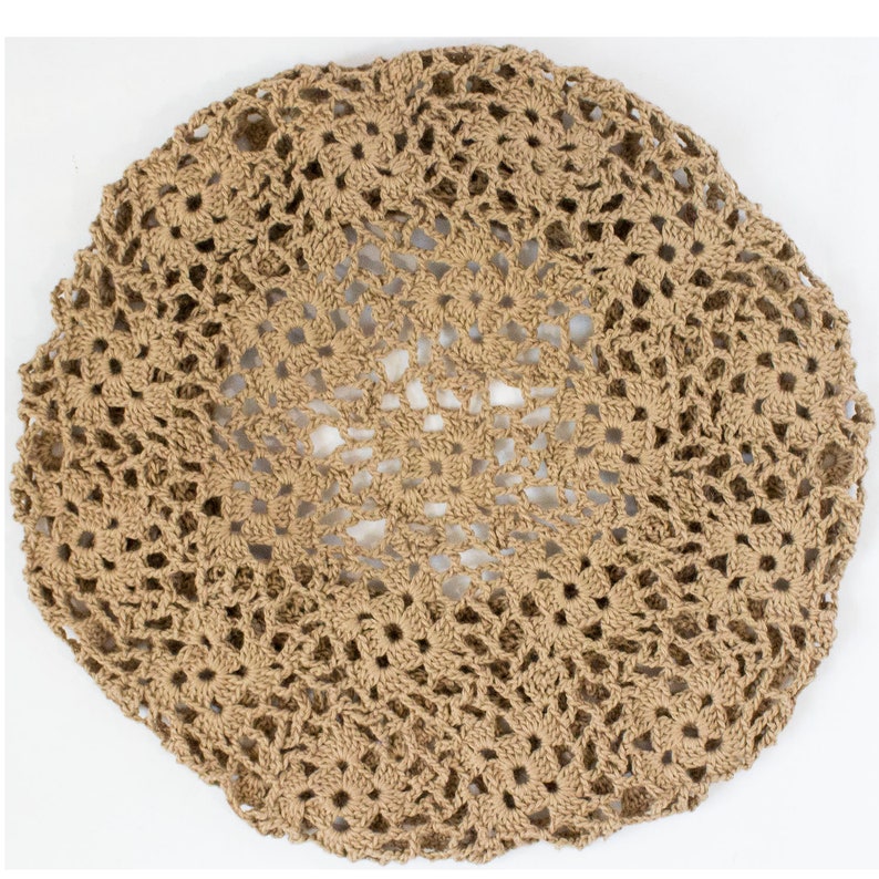Granny square hat Crochet summer beret pattern image 9