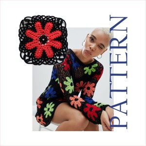 Bell sleeve crochet sweater pattern Plus size crochet top size L