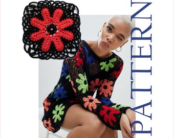 Bell Sleeve Crochet Sweater Pattern: Plus Size Top (PDF Pattern)