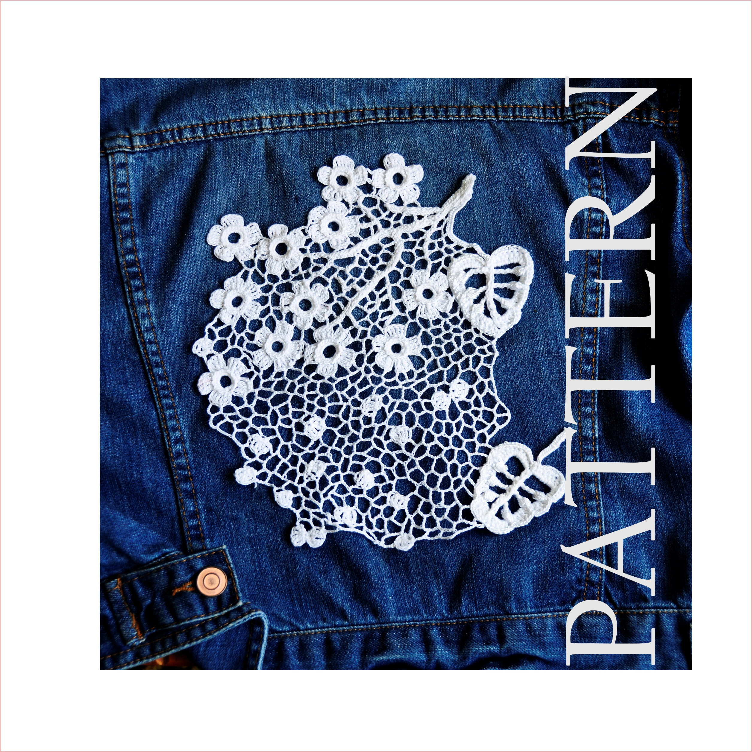 Irish Lace Cherry Blossom Appliqué Pattern