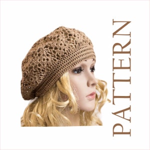 Granny square hat Crochet summer beret pattern