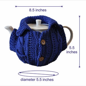 Aran sweater tea cosy knitting pattern Teapot warmer gift for mom coworker image 2