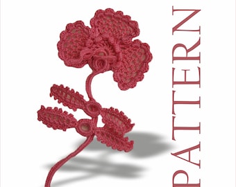 3d Crochet flower pattern, crochet applique