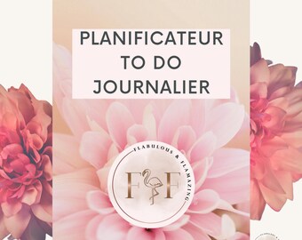 To do List, Checklist, Personal, Professional, Family, Digital Planner, Pink, French