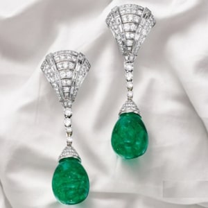 Emerald Drop Earrings, 925 Silver Diamond Dangle Earrings, Wedding Bridal Earrings, Engagement Earrings For Women, Green Emerald CZ Jewelry