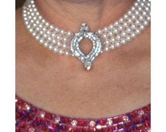 【TATIANA】CLASSIC PEARL CHOKER NECKLACE_NZ1042~ネックレス TATIANA] Classic Pearl Choker Necklace ネックレス