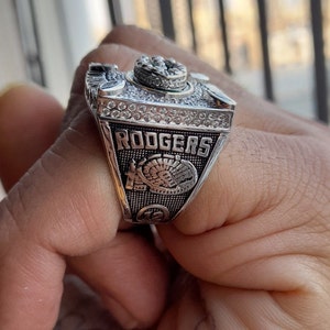 Bague Super Bowl Green Bay Packers Argent 925 Taille 8.5 - Zirconium - Neuf Sans Boîte
