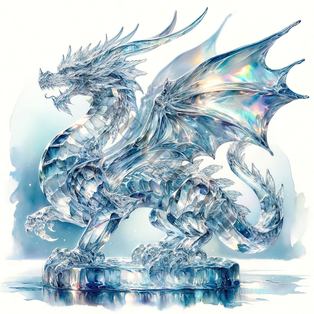 Animal Ice Sculpture Clipart 15 High Quality Jpgs, Digital Paper