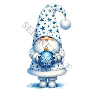 White Christmas Gnome Clipart 15 High Quality Pngs, Digital Download ...