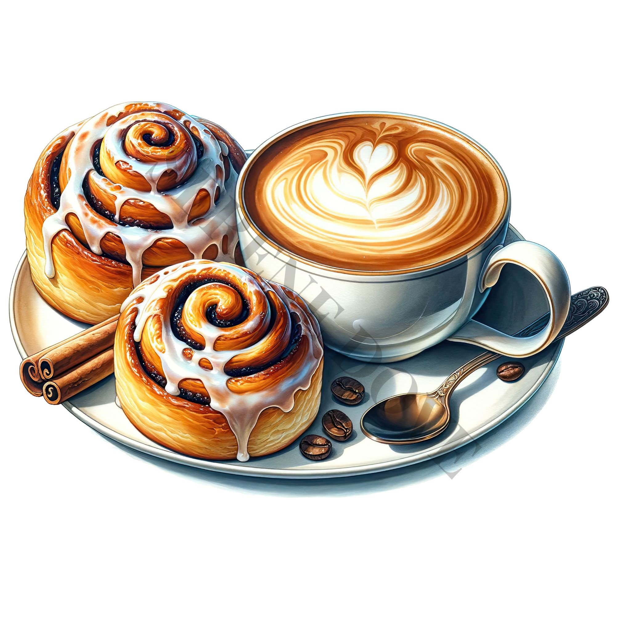 Sweet Breakfast Clipart 18 High Quality Pngs Memory Book - Etsy