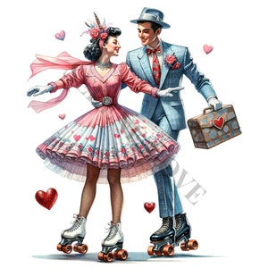 Amerikaanse Valentijnsdag Clipart - 16 PNG's van hoge kwaliteit, ongewenste tijdschriften, plakboeken, digitale planners, commercieel gebruik, sublimatie