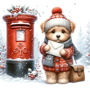 Animaux et boîte aux lettres Clipart - 12 PNG de haute qualité, livre de mémoire, journaux indésirables, albums, planificateurs numériques, utilisation commerciale, sublimation
