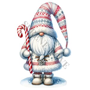 White Christmas Gnome Clipart 15 High Quality Pngs, Digital Download ...