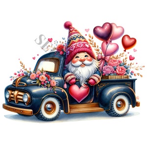Love Gnome Clipart - 14 High Quality PNGs, Memory Book, Junk Journals, Scrapbooks, Digital Planners, Commercial Use, Sublimation