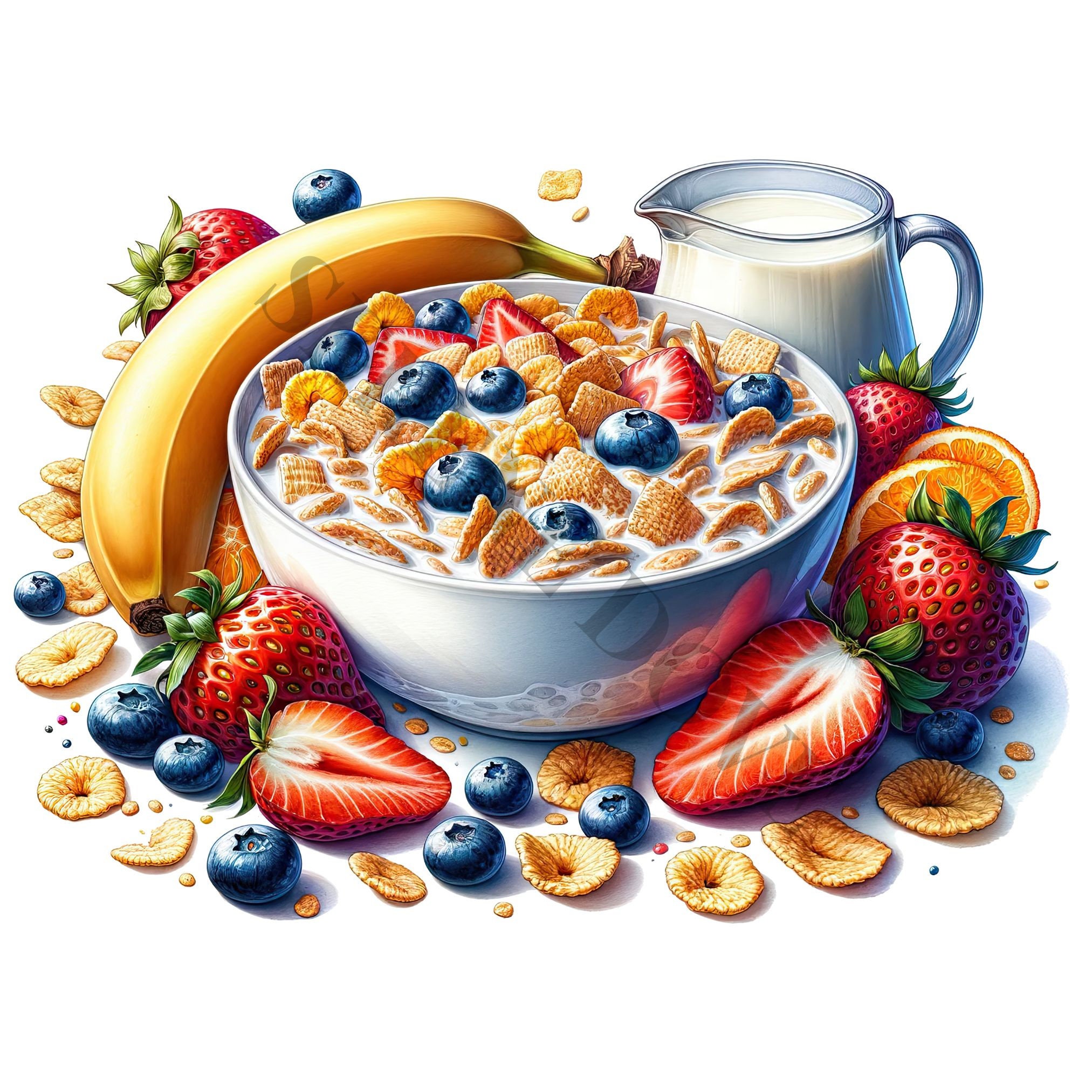 Sweet Breakfast Clipart 18 High Quality Pngs Memory Book - Etsy
